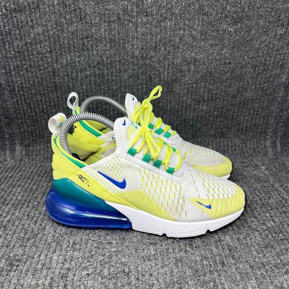 Nike Air Max 270 GS Light Lemon Twist Blue Running Shoes Women’s 6.5 FN6982-100 - Picture 1 of 8